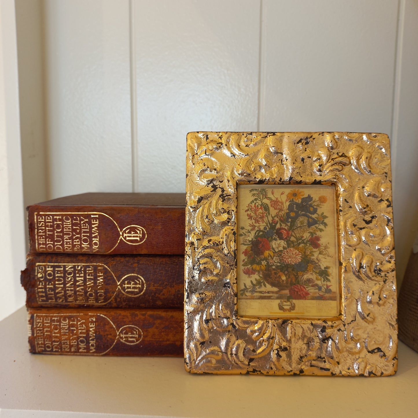 Print in Ceramic Frame - Antique Gold Leaf Gilt