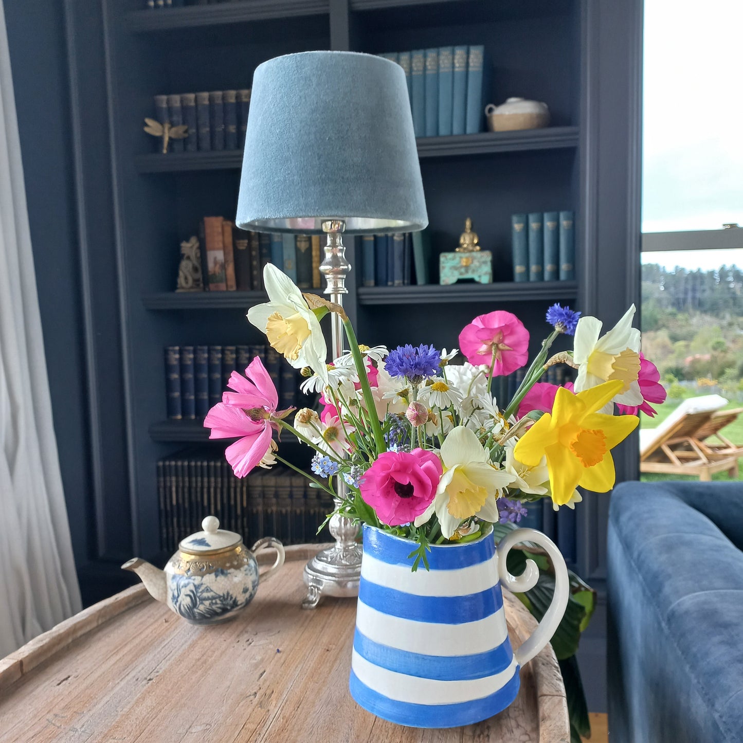 Beautiful Ceramic Spring Flower Jug - handmade.