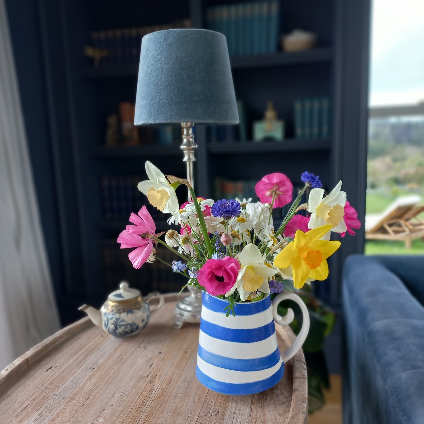 Beautiful Ceramic Spring Flower Jug - handmade.