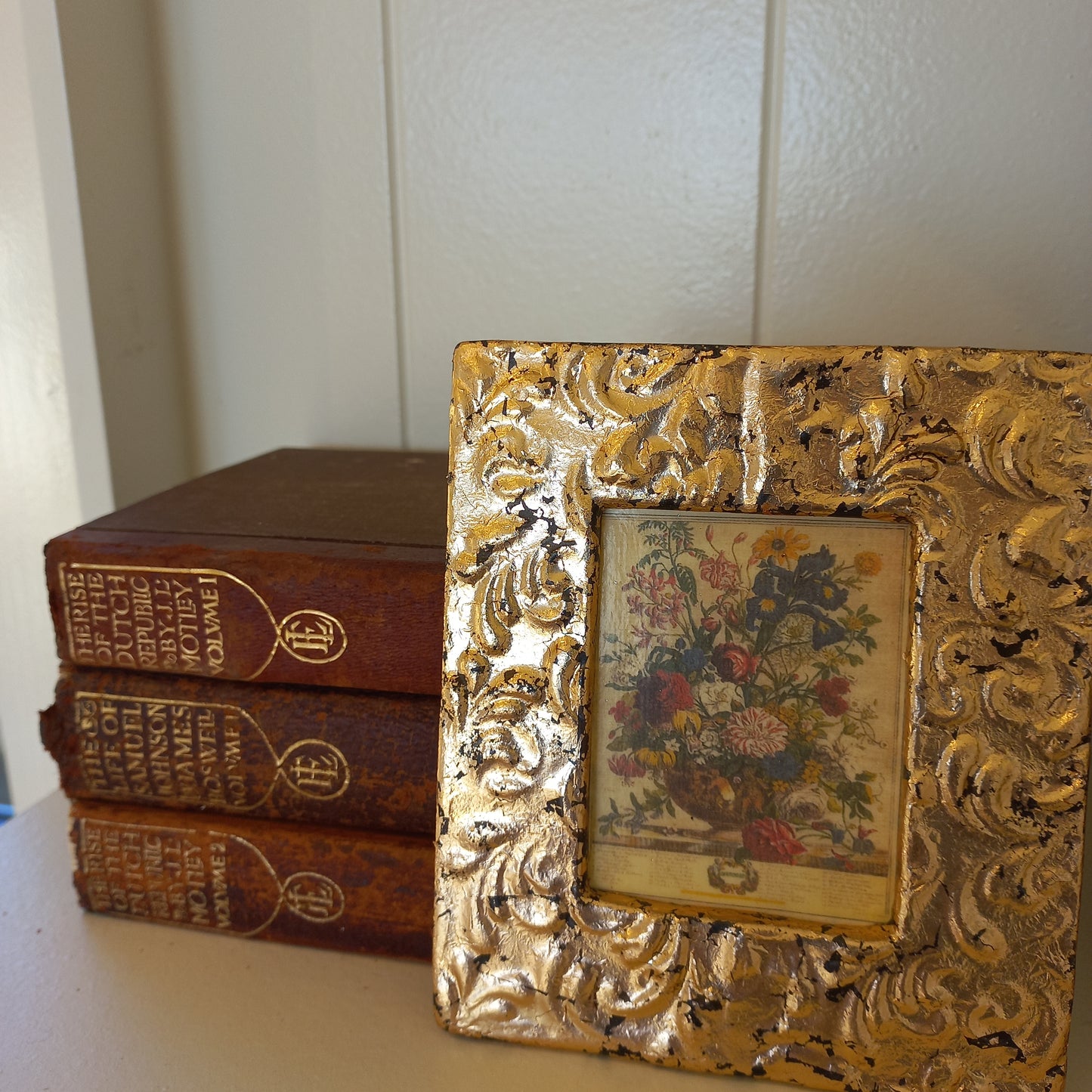 Print in Ceramic Frame - Antique Gold Leaf Gilt