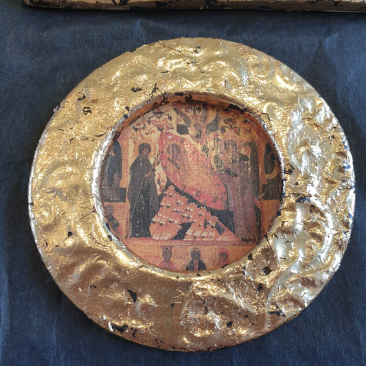 Print in Ceramic Frame - Antique Gold Leaf Gilt