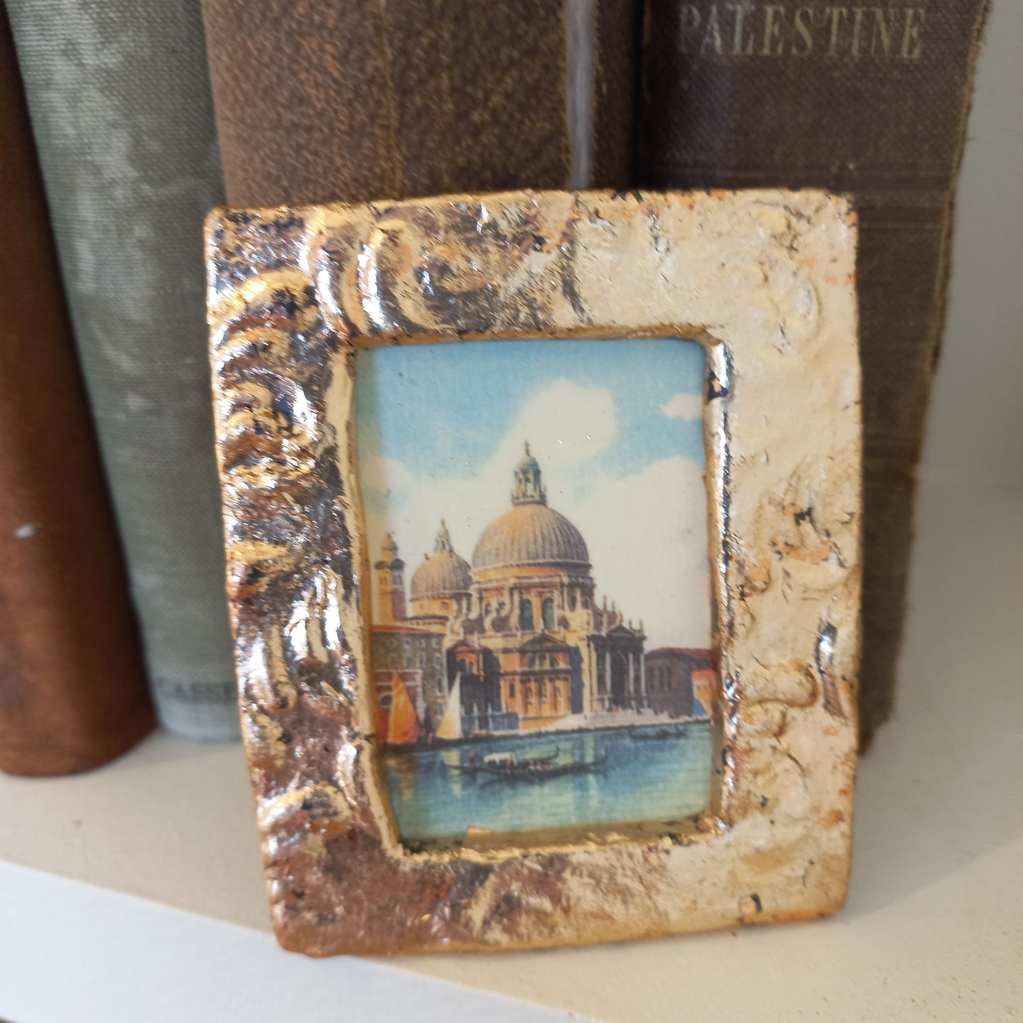 Print in Ceramic Frame - Antique Gold Leaf Gilt