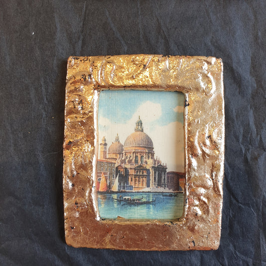 Print in Ceramic Frame - Antique Gold Leaf Gilt